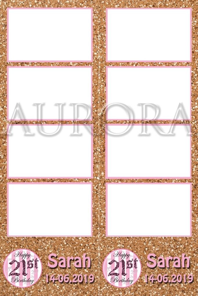 50. Pink 21st Gold Glitter