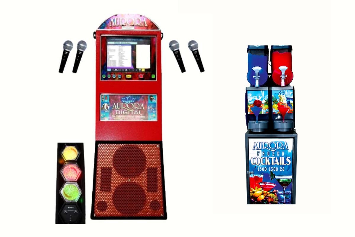 Jukebox and Double Slushie Machine Combo
